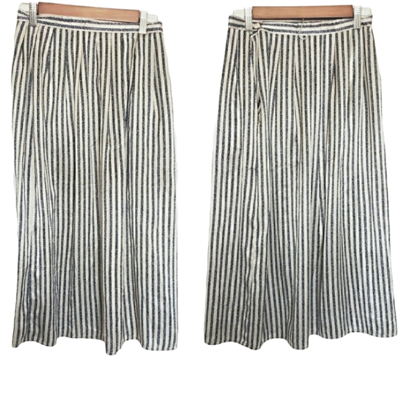 Dresses & Skirts - 5 for $25 vintage silky striped midi skirt